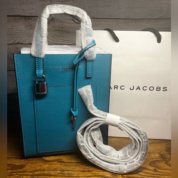 Marc Jacob’s Micro Mini Grind Leather Tote - Harbor Blue